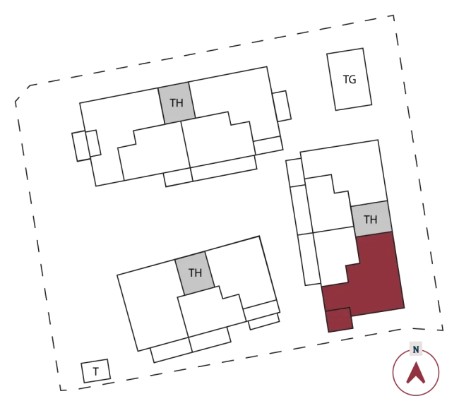 Lage der Wohnung 12b im Gebäude